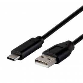 USB-C töltőkábel, 1m, fekete - USB A/C-1